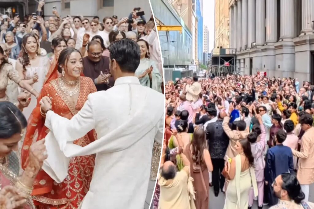 The Outdoor Wedding Parade of Indian Couple Closes Wall Street: Meet the bride and boyfriend